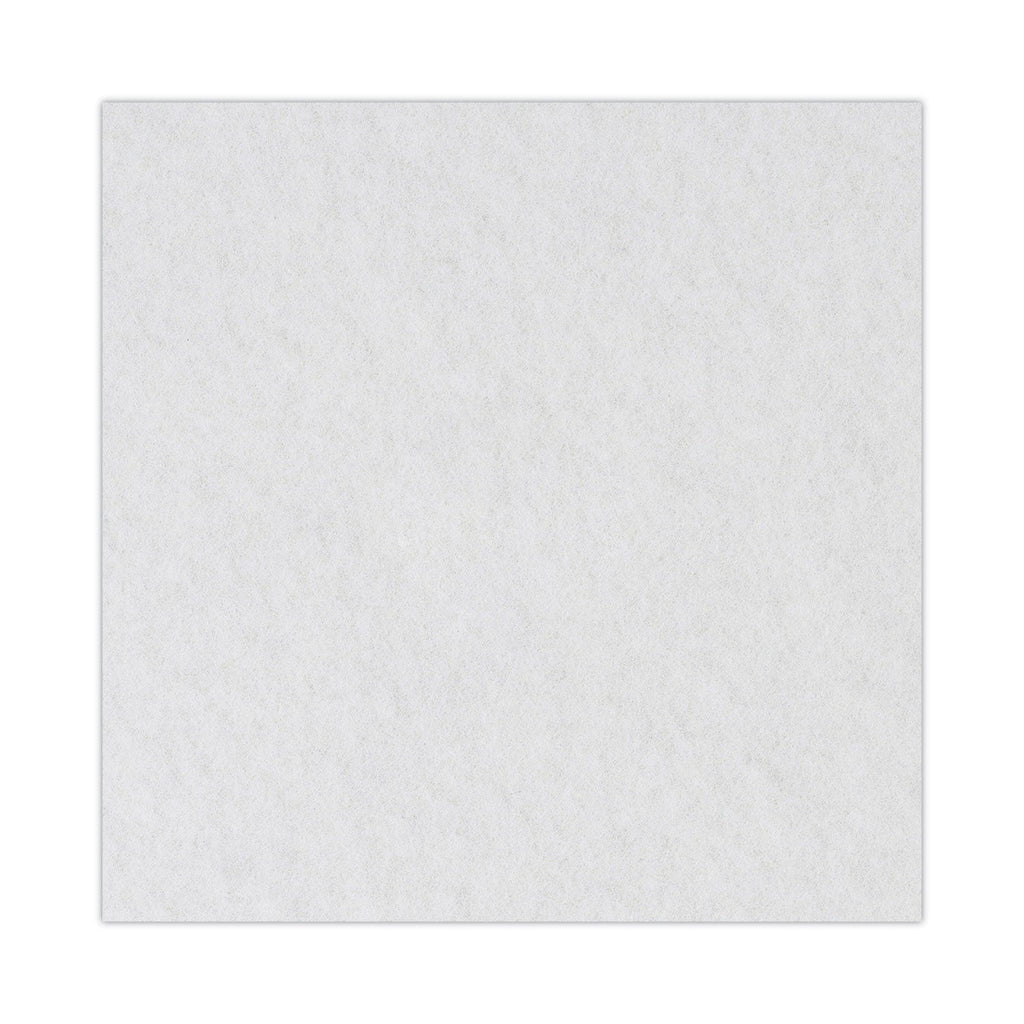 Boardwalk Polishing Floor Pads, 18" Diameter, White, 5/Carton