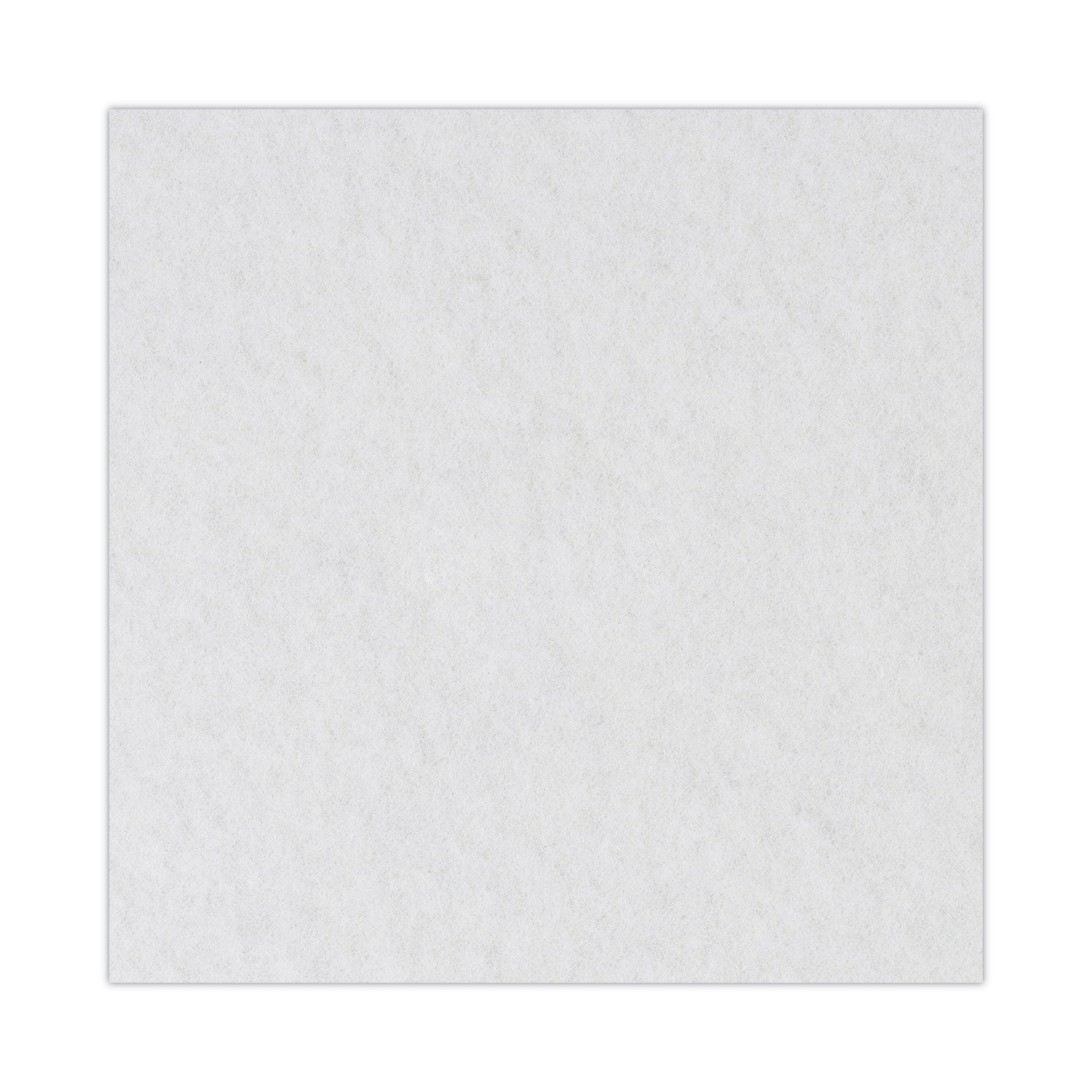 Boardwalk Polishing Floor Pads, 18" Diameter, White, 5/Carton