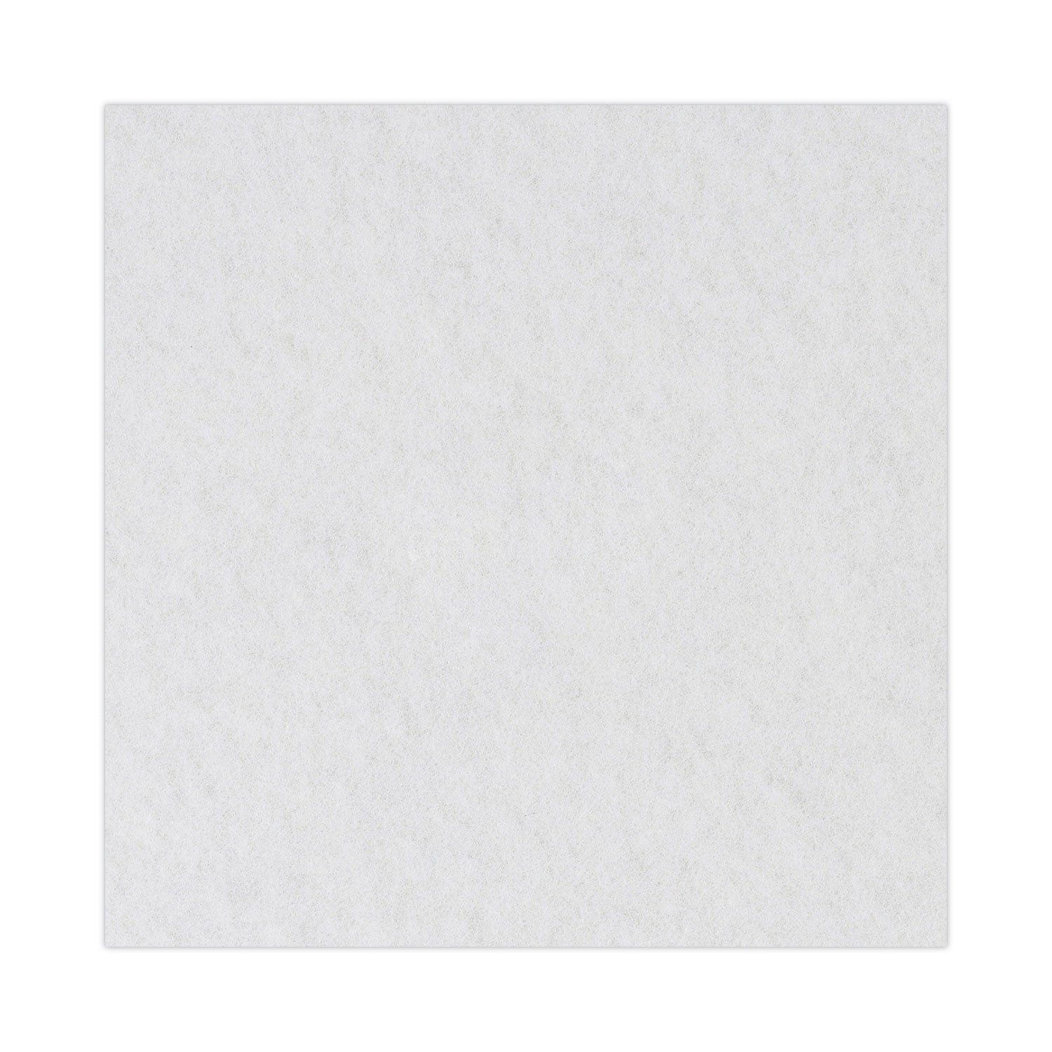 Boardwalk Polishing Floor Pads, 16" Diameter, White, 5/Carton