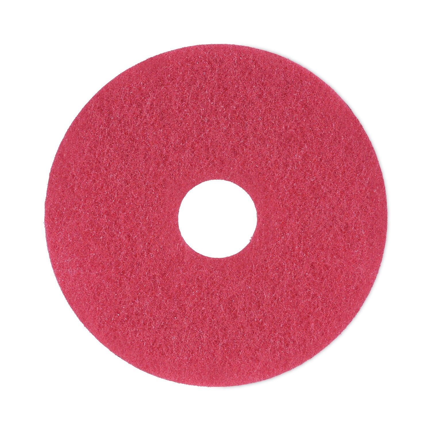 Boardwalk Buffing Floor Pads, 13" Diameter, Red, 5/Carton