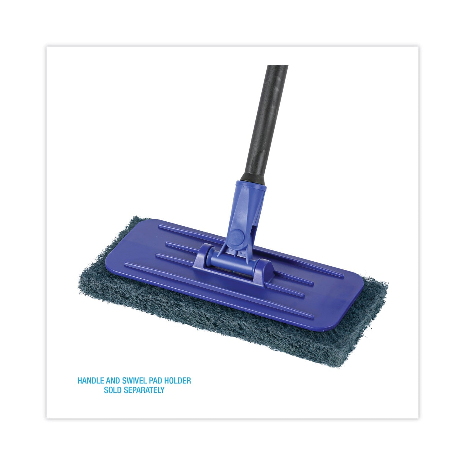 Boardwalk Medium-Duty Scour Pad, 10 x 4.63, Blue, 20/Carton