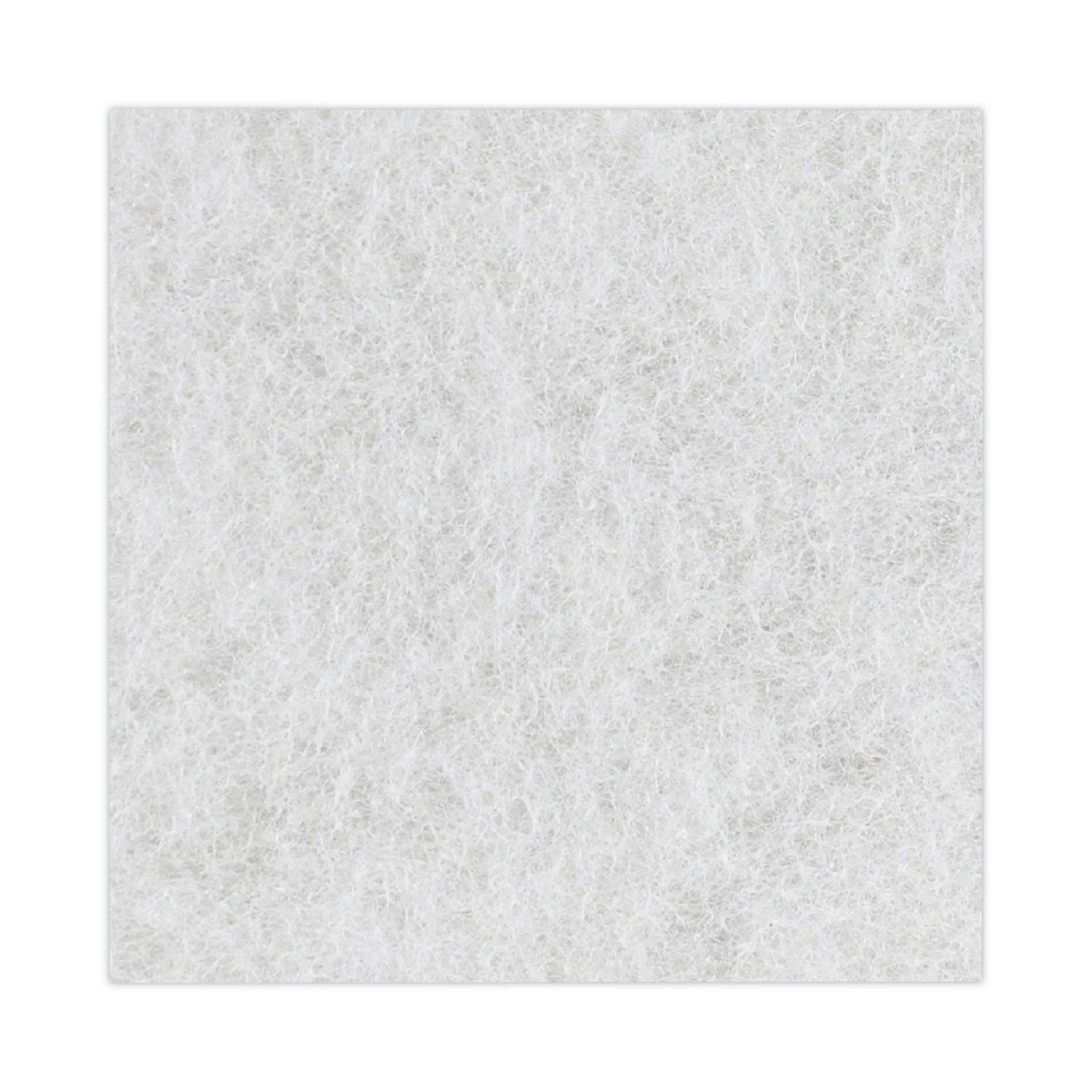 Boardwalk Light Duty Scour Pad, 4.63  x 10, White, 20/Carton