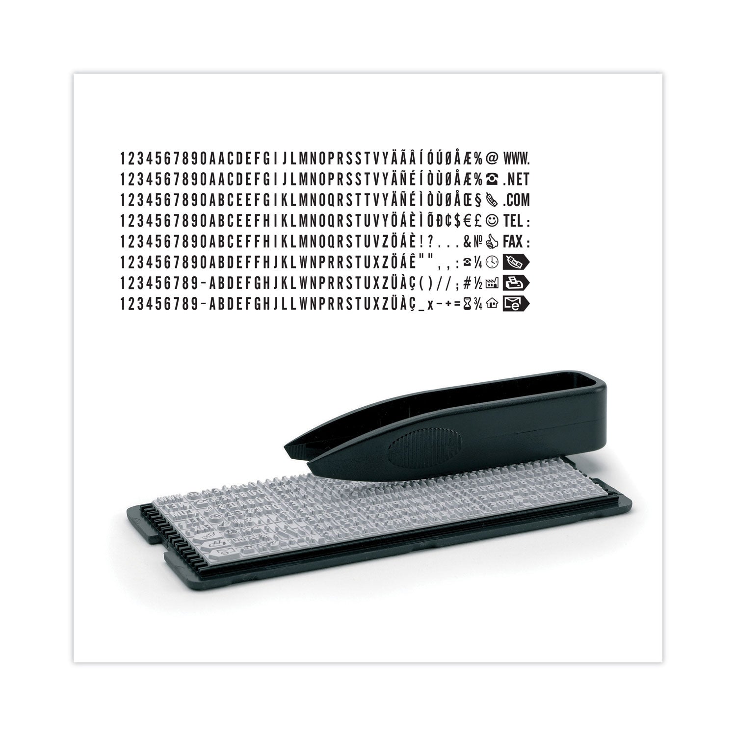 Trodat Printy Do It Yourself Self-Inking Message Stamp, 0.75" x 1.88", Black
