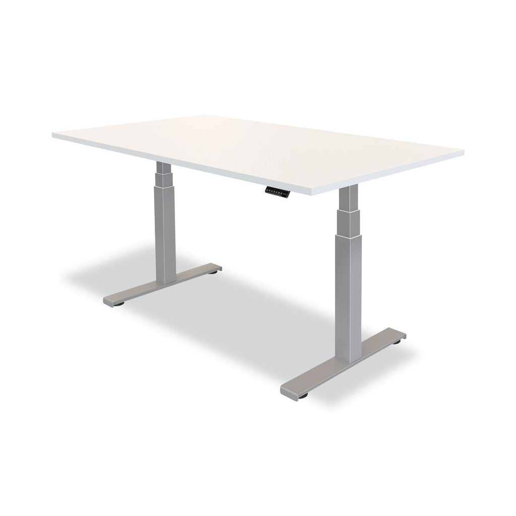 Fellowes Cambio Height Adjustable Desk Base, 72" x 30" x 24.75" to 50.25", Silver