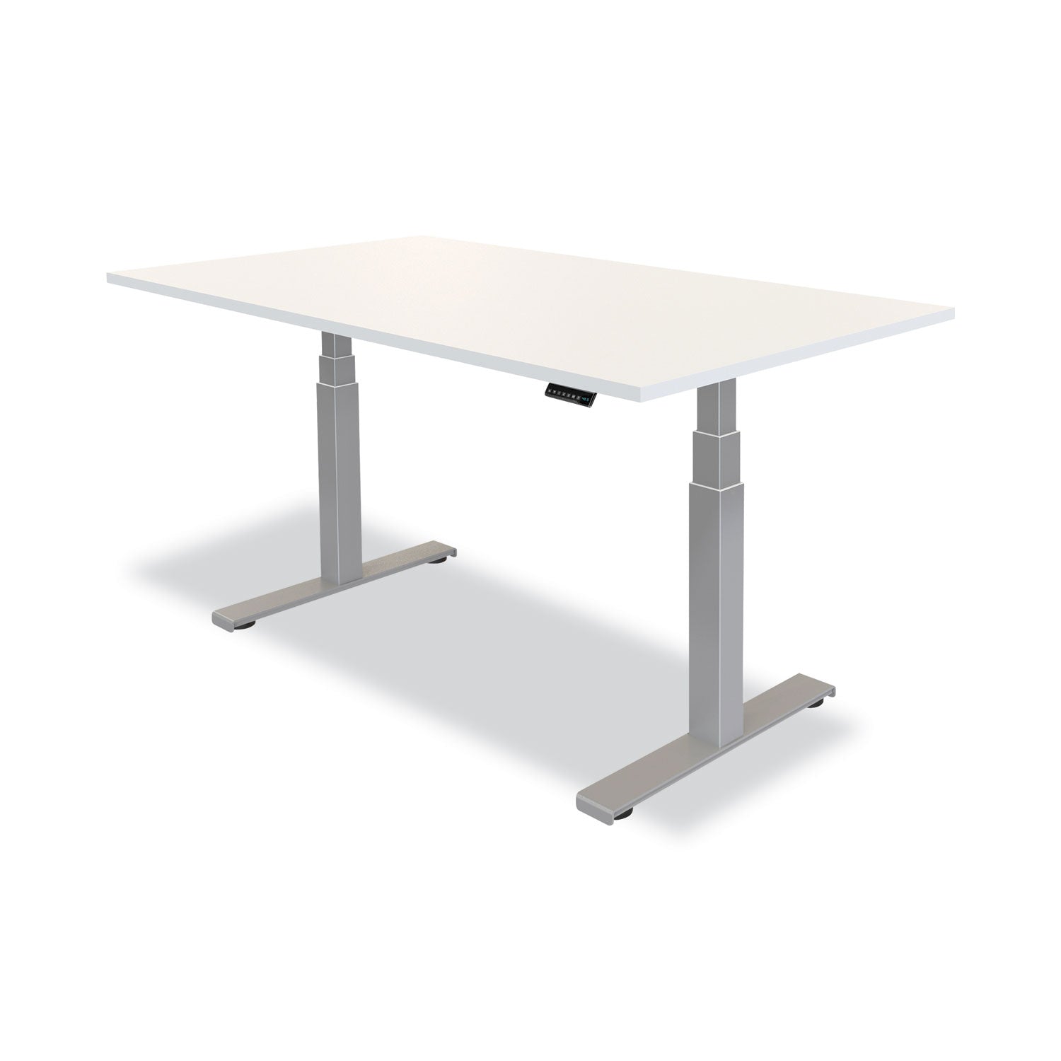 Fellowes Cambio Height Adjustable Desk Base, 72" x 30" x 24.75" to 50.25", Silver