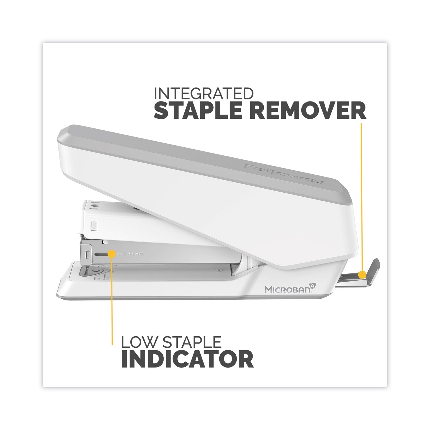 Fellowes LX850 EasyPress Full Strip Stapler, 25-Sheet Capacity, White