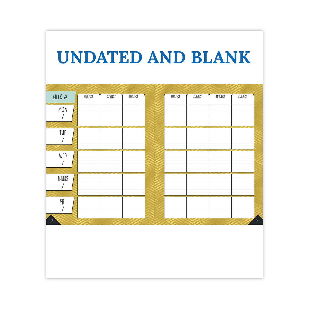 Carson-Dellosa Education Teacher Planner, Weekly/Monthly, Two-Page Spread (Seven Classes), 11 x 8.5, Multicolor Cover, 2022-2023