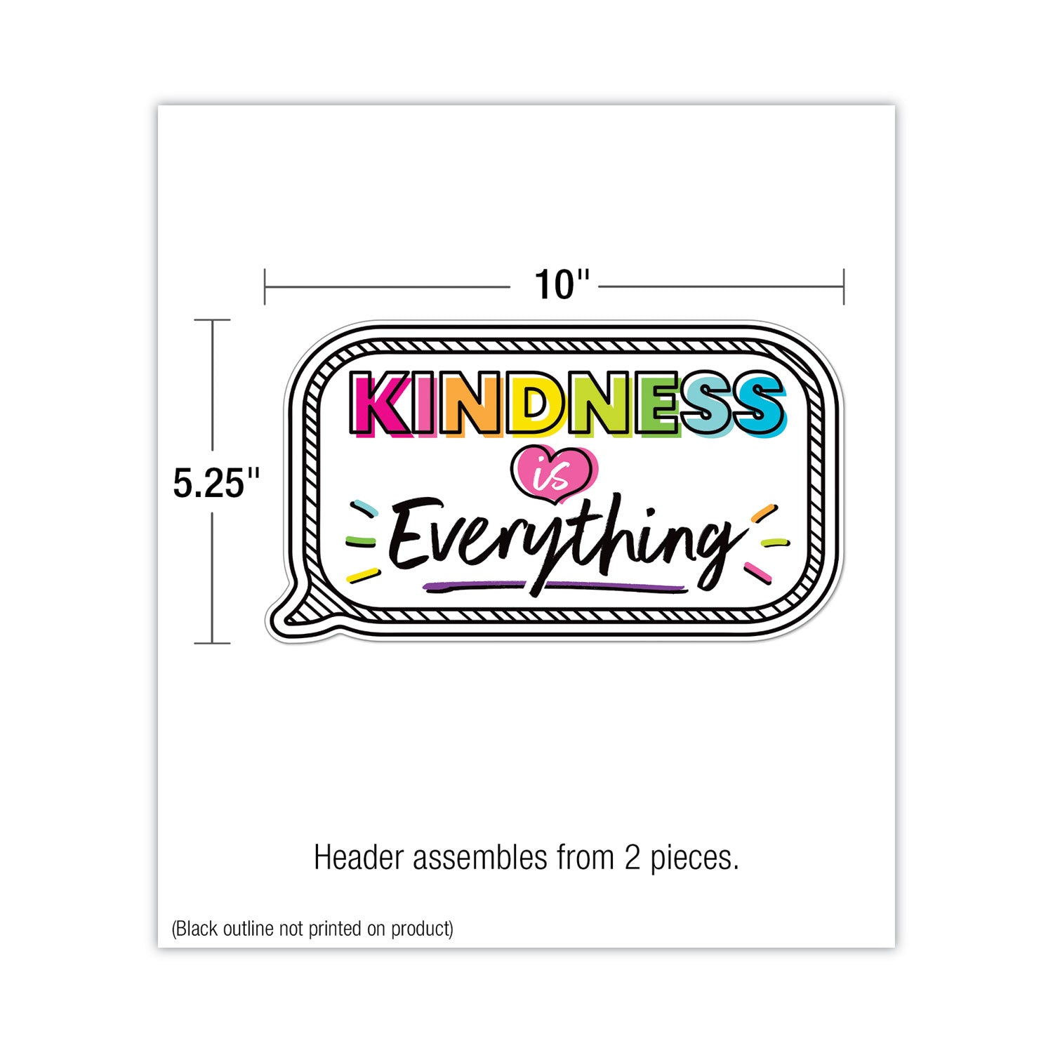 Carson-Dellosa Education Kind Vibes Mini Bulletin Board Set, Motivation/Inspiration, 14 Pieces