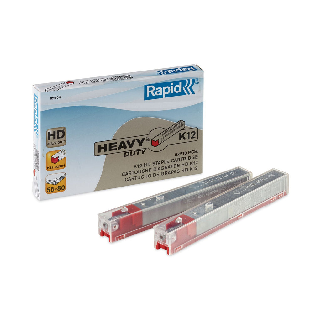 Rapid Staple Cartridge, 0.47" Leg, 0.5" Crown, Steel, 210/Cartridge, 5 Cartridges/Pack, 1,050/Pack