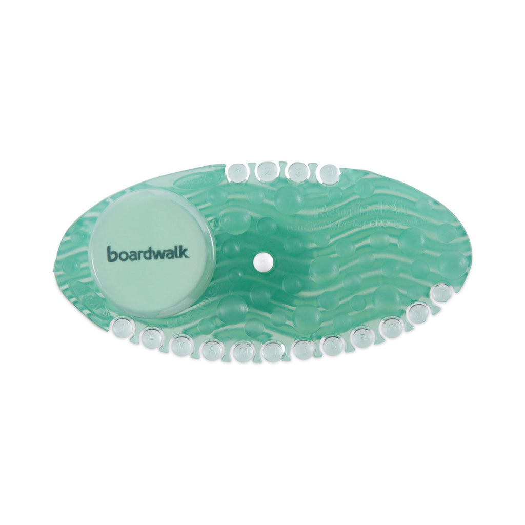 Boardwalk Curve Air Freshener, Cucumber Melon, Green, 10/Box, 6 Boxes/Carton