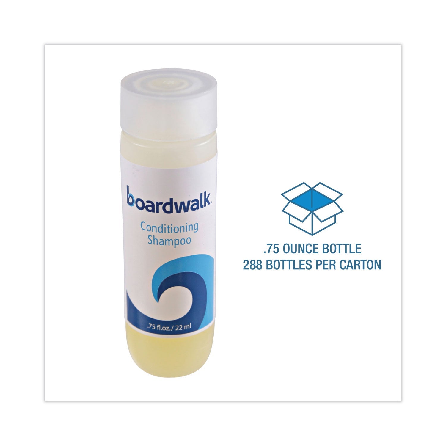 Boardwalk Conditioning Shampoo, Floral Fragrance, 0.75 oz. Bottle, 288/Carton