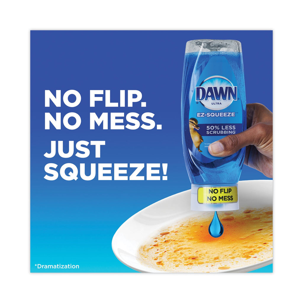 Dawn Ultra Liquid Dish Detergent, Dawn Original, Three 22 oz E-Z Squeeze Bottles and 2 Sponges/Pack, 2 Packs/Carton