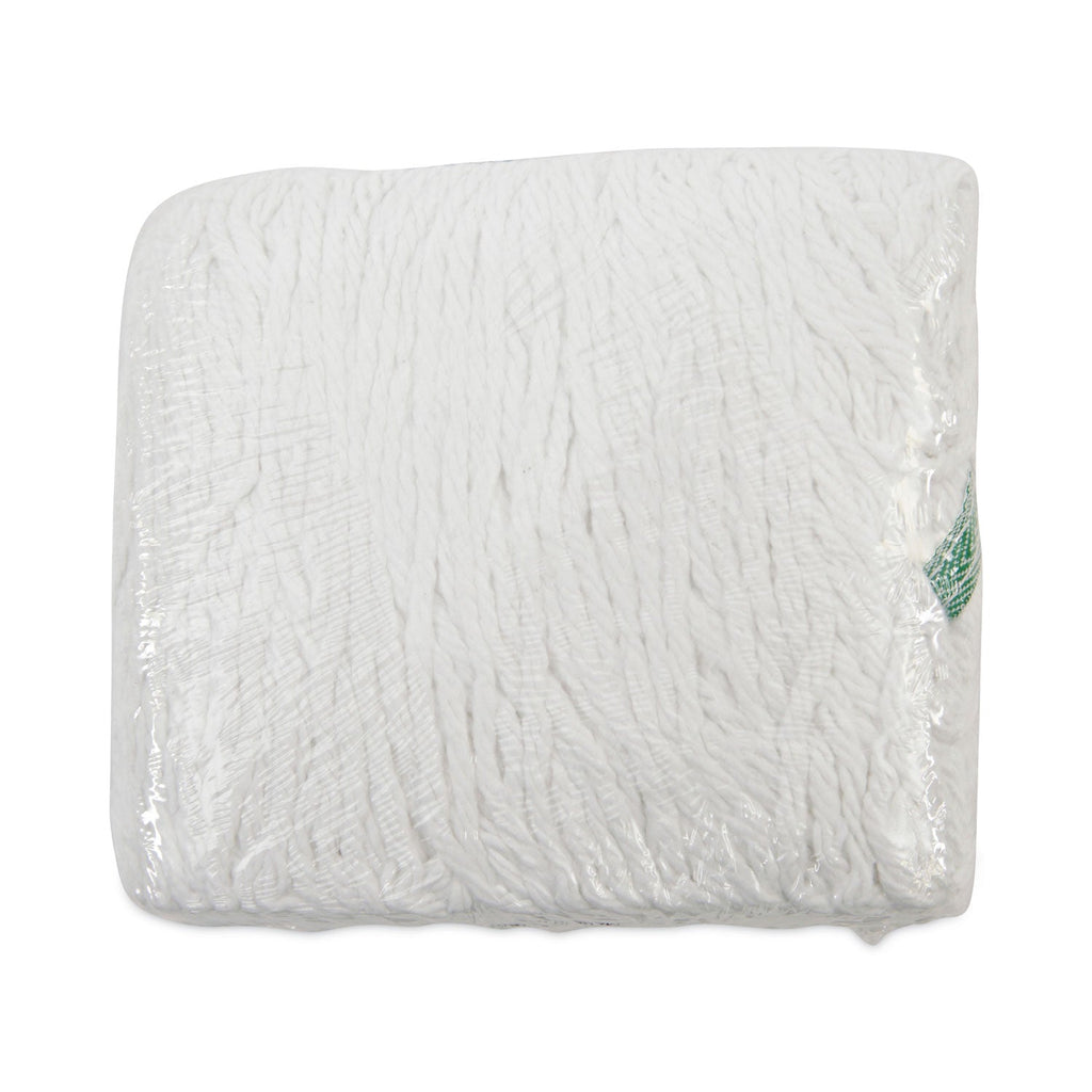 Boardwalk Loop End Rayon Mop Head, Rayon, Medium, 14 oz, White, Dozen