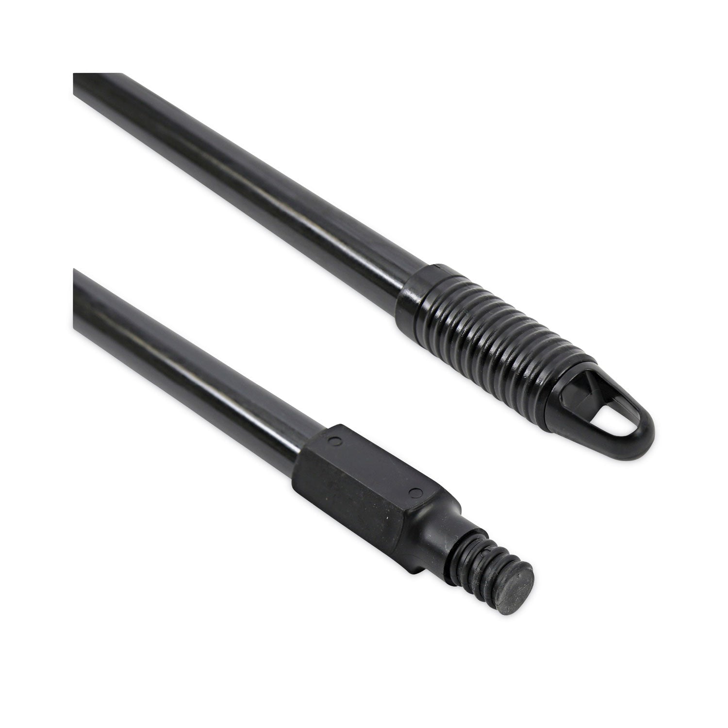 Boardwalk Fiberglass Broom Handle, Nylon Plastic Threaded End, 1" dia x 60", Black