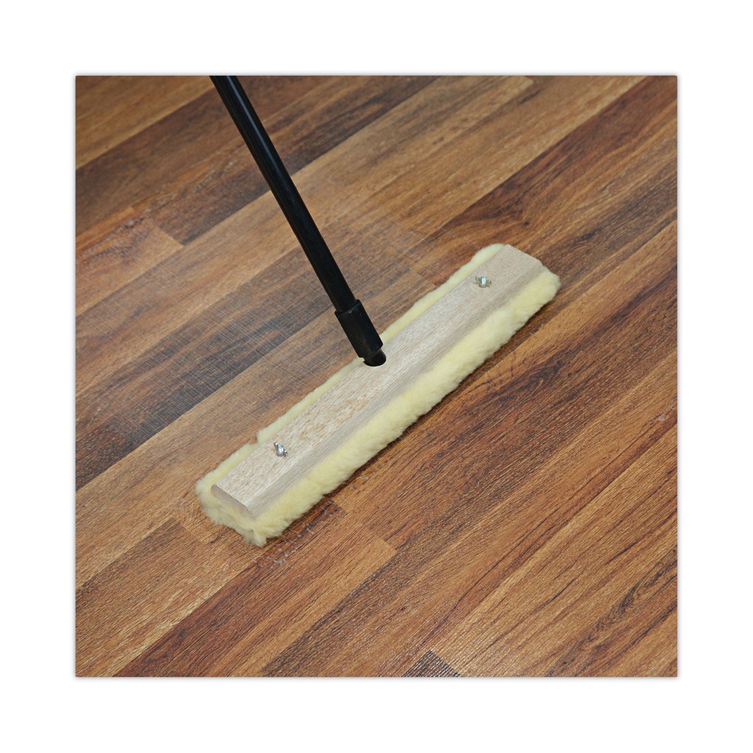 Boardwalk Fiberglass Broom Handle, Nylon Plastic Threaded End, 1" dia x 60", Black
