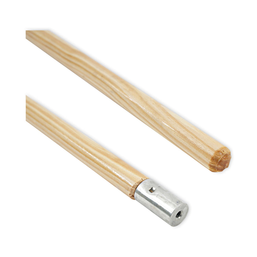Boardwalk Lie-Flat Screw-In Mop Handle, Lacquered Wood, 1.13" dia x 60", Natural