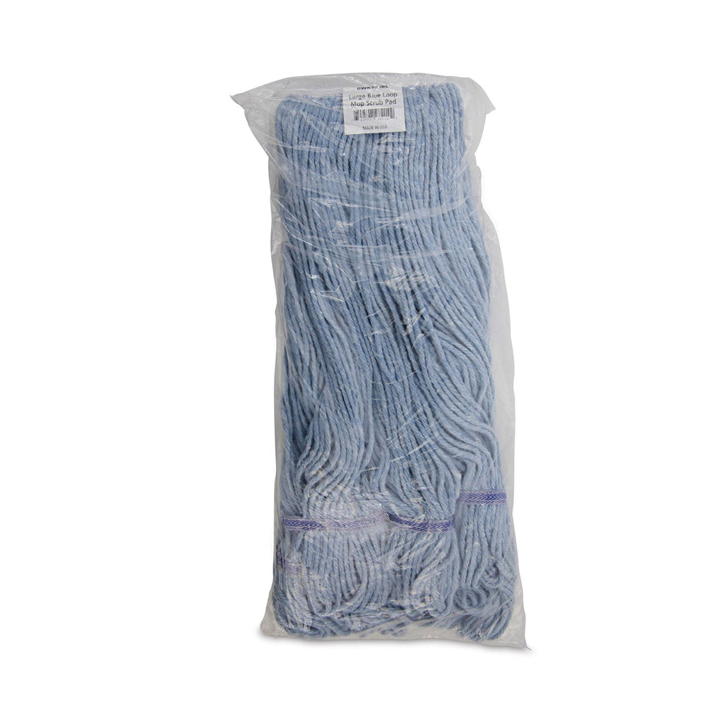 Boardwalk Mop Head, Loop-End, Cotton With Scrub Pad, Large, 12/Carton
