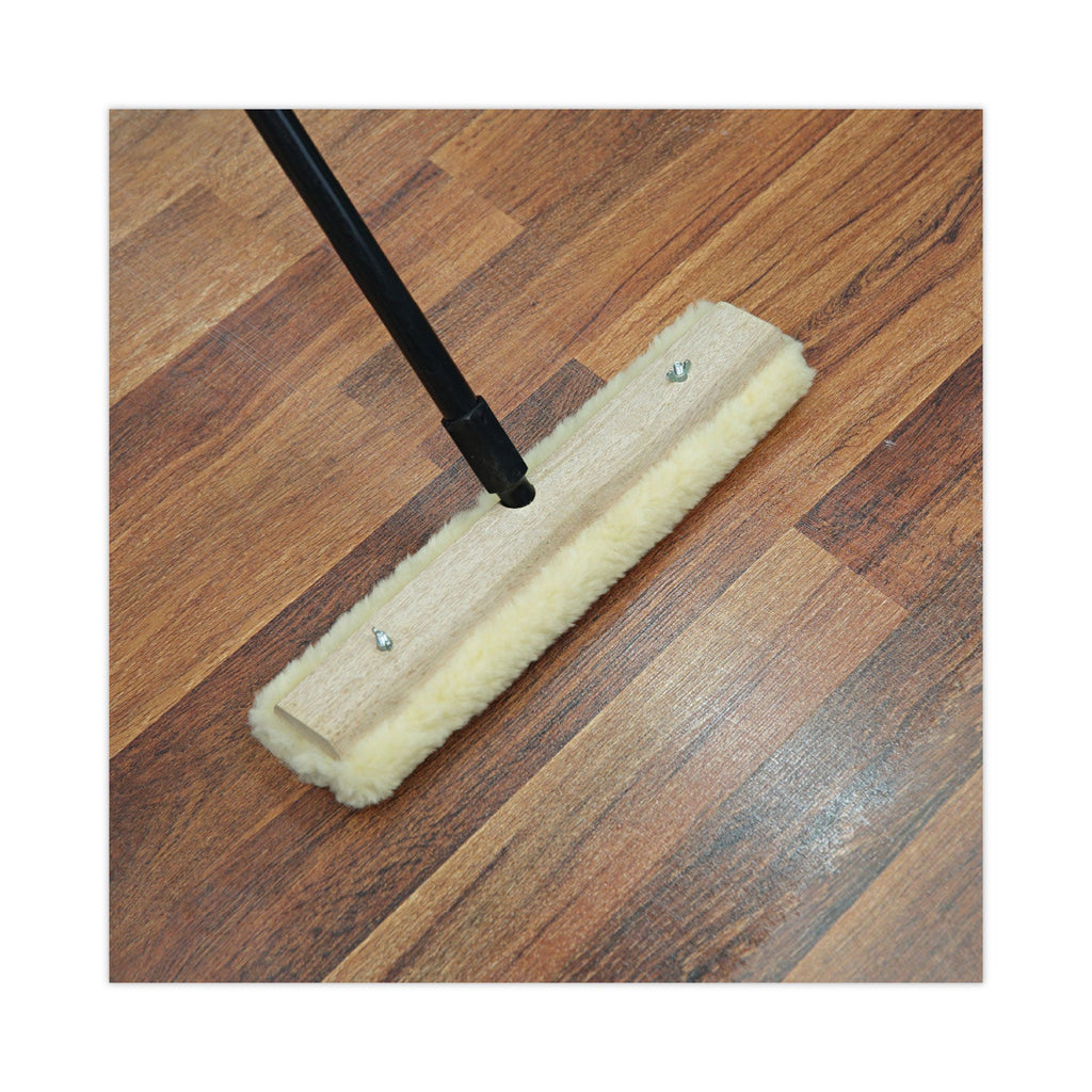 Boardwalk Mop Head, Finish Applicator, Lambswool, 18-Inch, White