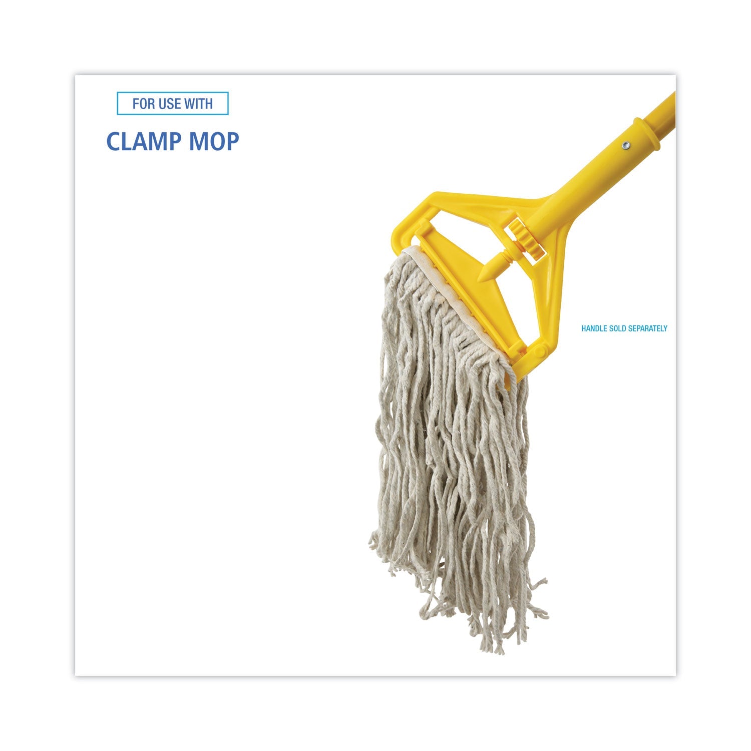 Boardwalk Mop Head, Cotton, Cut-End, White, 4-Ply, #16 Band, 12/Carton