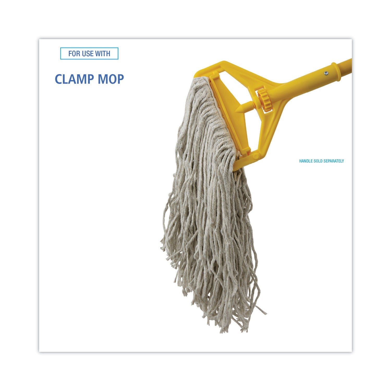 Boardwalk Banded Mop Head, Cotton, Cut-End, White, 16 oz, 12/Carton