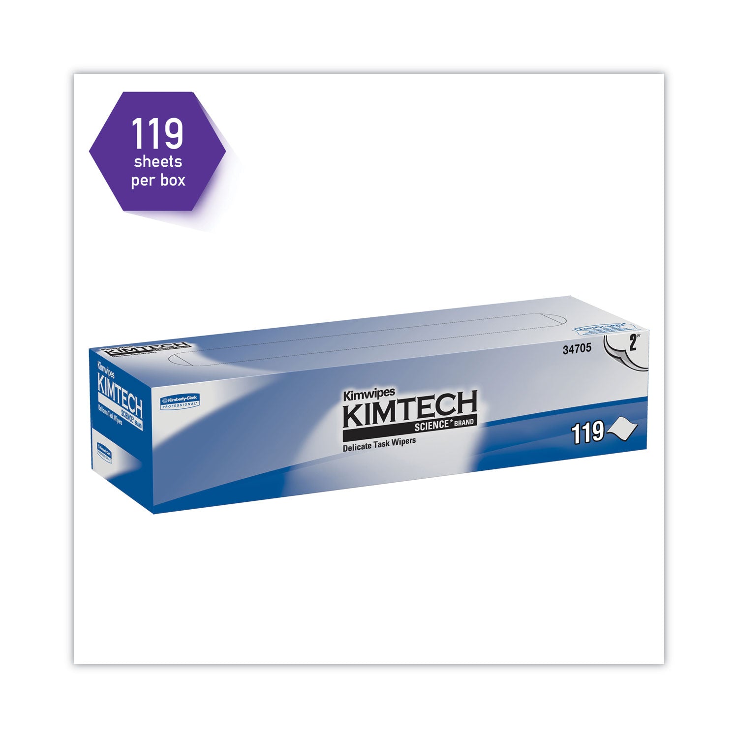 Kimtech Kimwipes Delicate Task Wipers, 2-Ply, 11.8 x 11.8, 120/Box, 15 Boxes/Carton