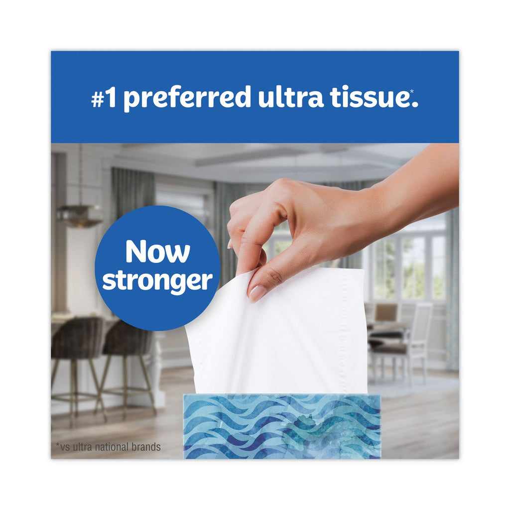 Kleenex Ultra Soft Facial Tissue, 3-Ply, White, 60 Sheets/Box, 4 Boxes/Pack, 3 Packs/Carton