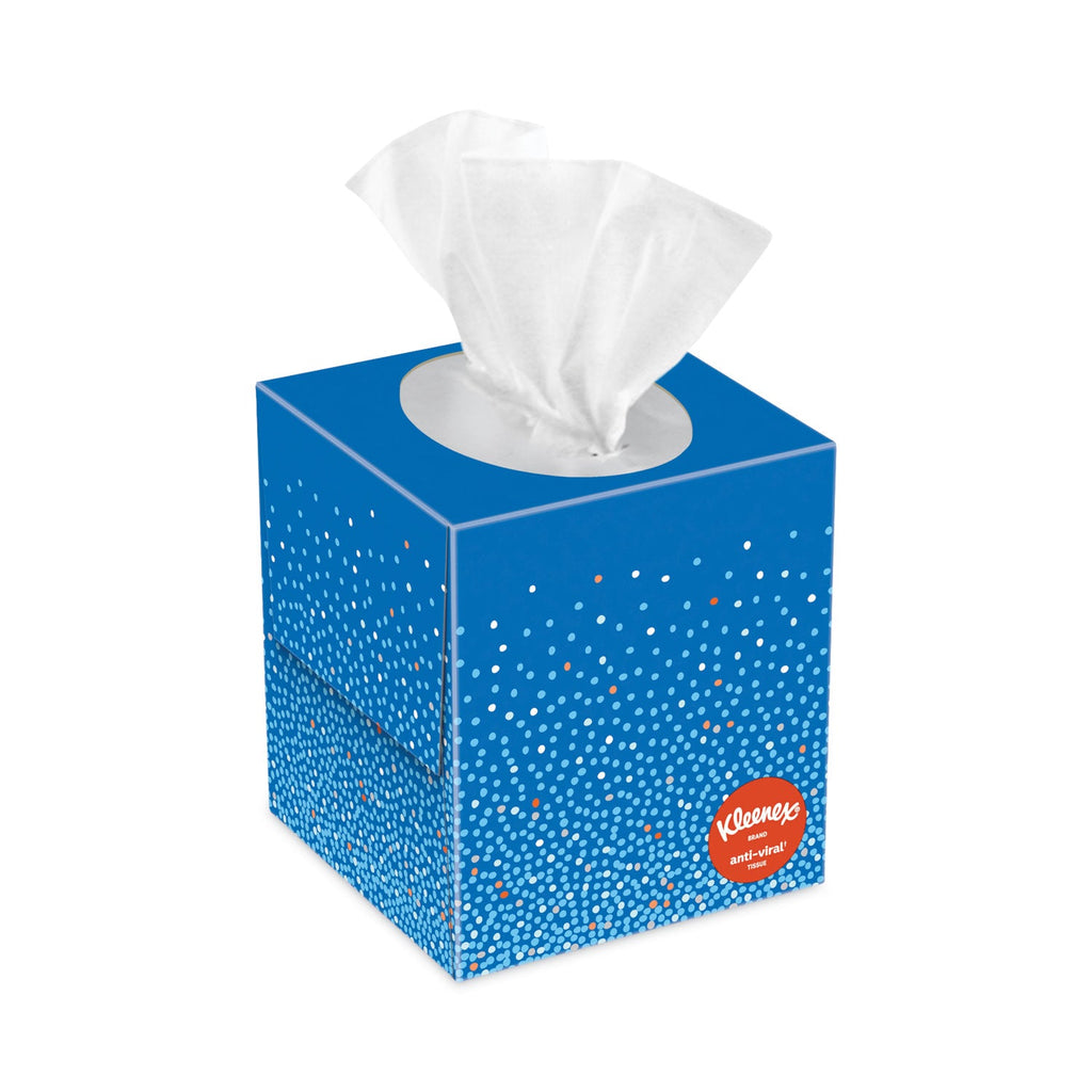 Kleenex Anti-Viral Facial Tissue, 3-Ply, White, 55 Sheets/Box, 27 Boxes/Carton