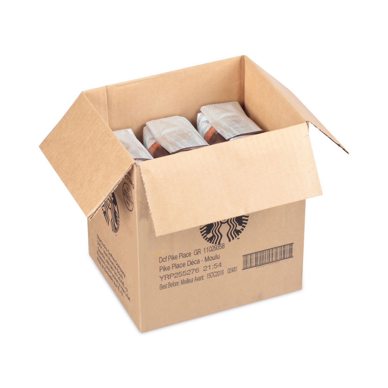 Starbucks Coffee, Pike Place Decaf, 1 lb Bag, , 6/Carton