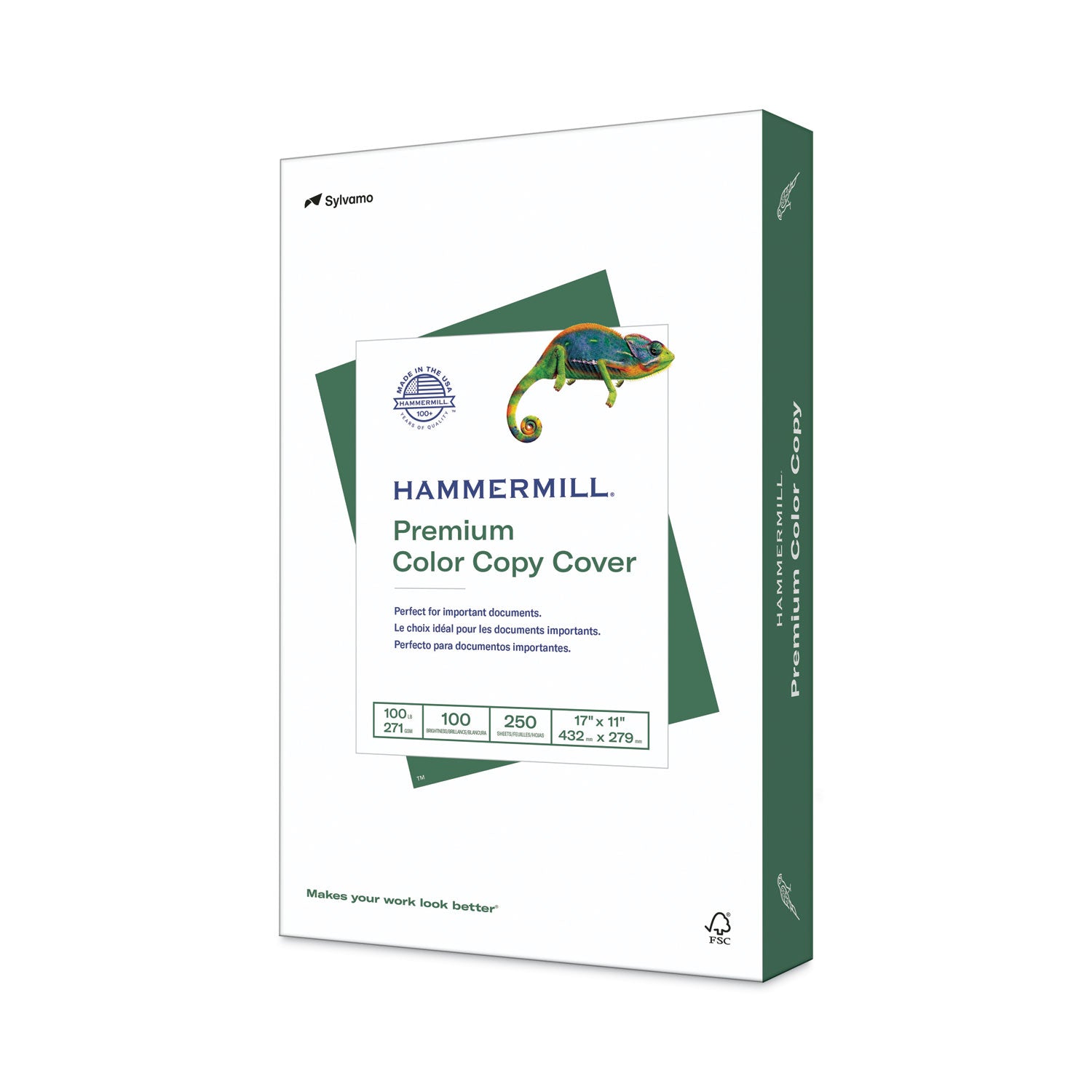 Hammermill Premium Color Copy Cover, 11 x 17, Smooth Photo White, 250/Pack
