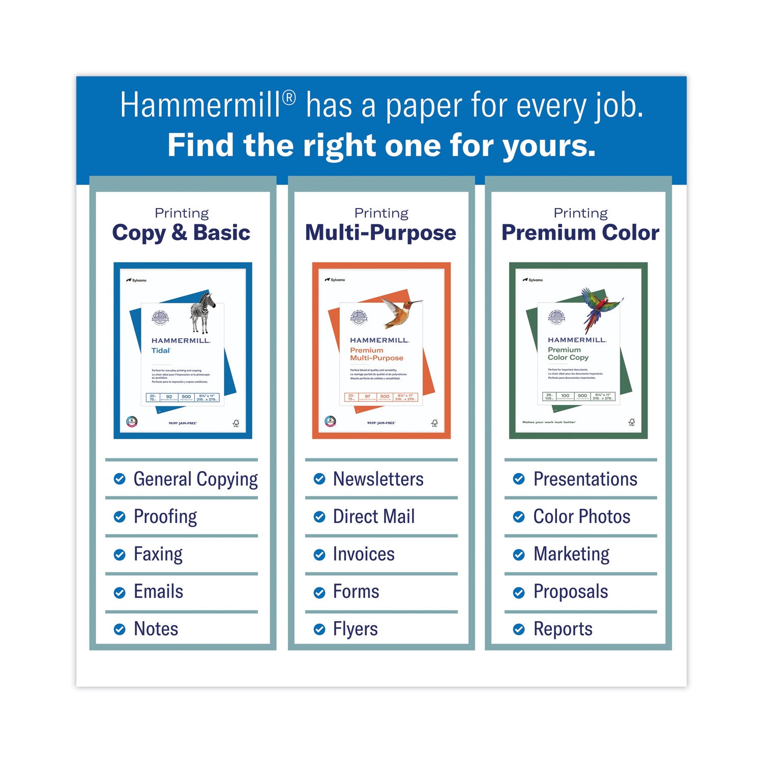 Hammermill Premium Color Copy Cover, 11 x 17, Smooth Photo White, 250/Pack