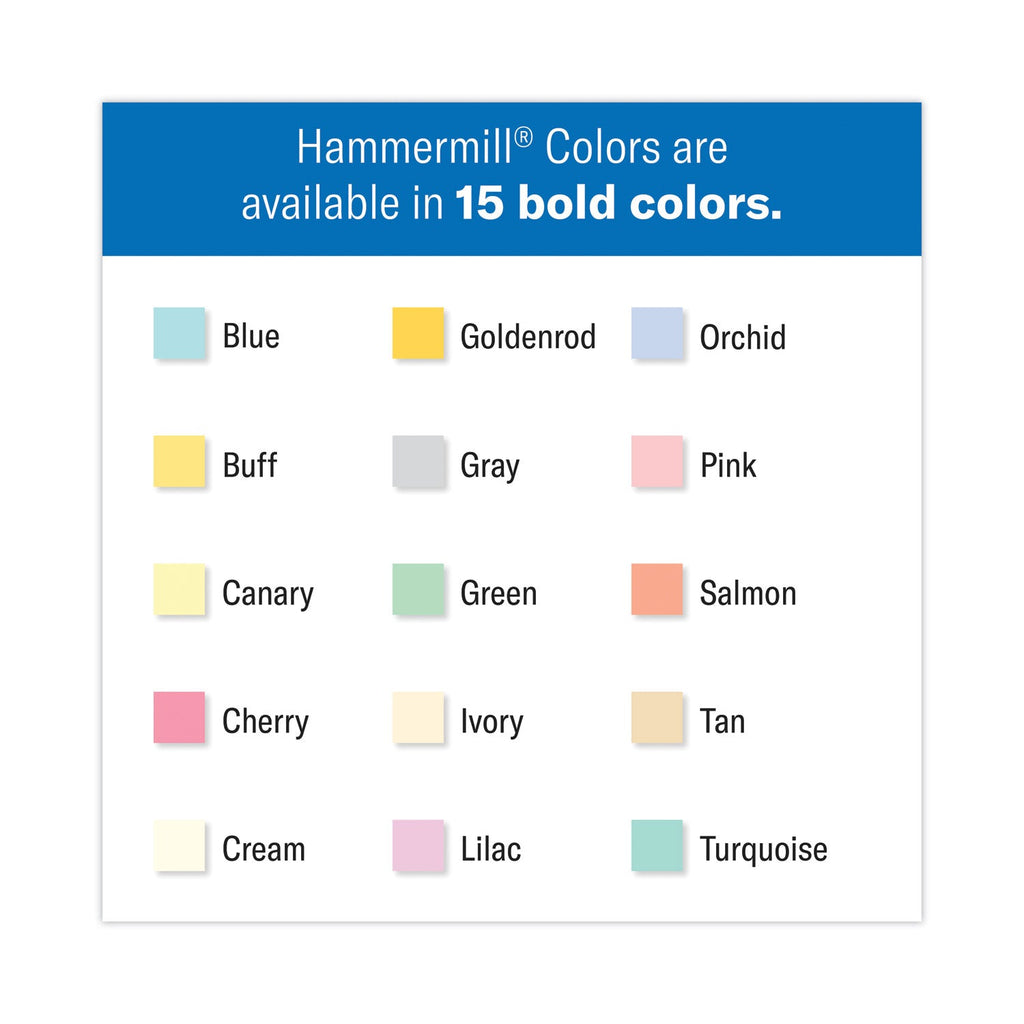 Hammermill Colors Print Paper, 20 lb Bond Weight, 8.5 x 11, Goldenrod, 500 Sheets/Ream, 10 Reams/Carton