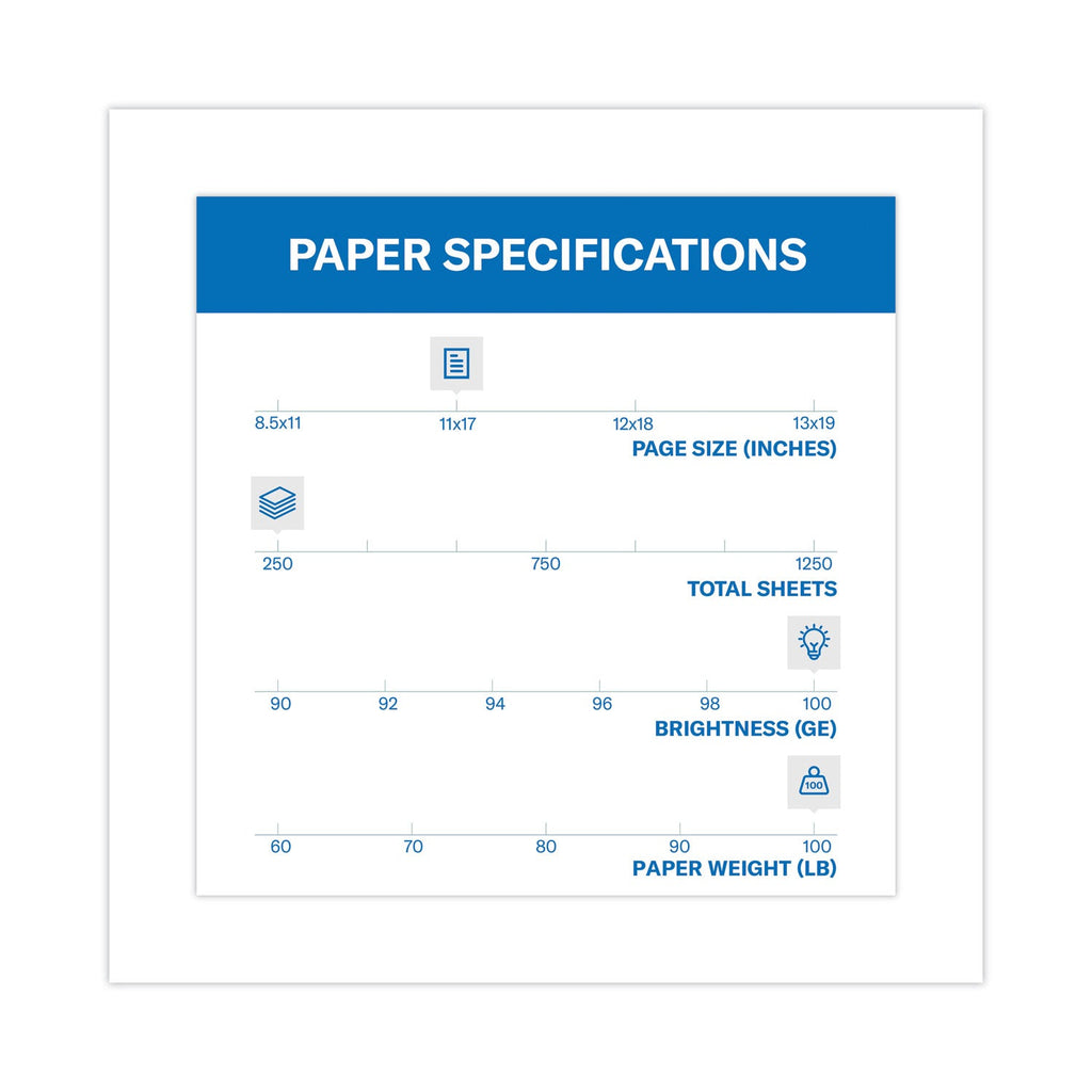 Hammermill Premium Color Copy Cover, 11 x 17, Smooth Photo White, 250/Pack