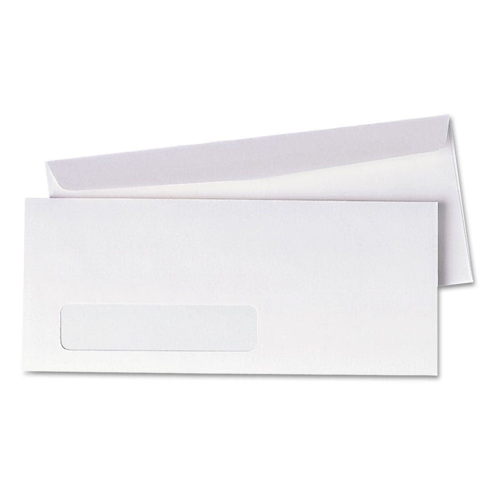 Quality Park Invoice-Format Address-Window Envelope, #10, Commercial Flap, Gummed Closure, 4.13 x 9.5, White, 500/Box