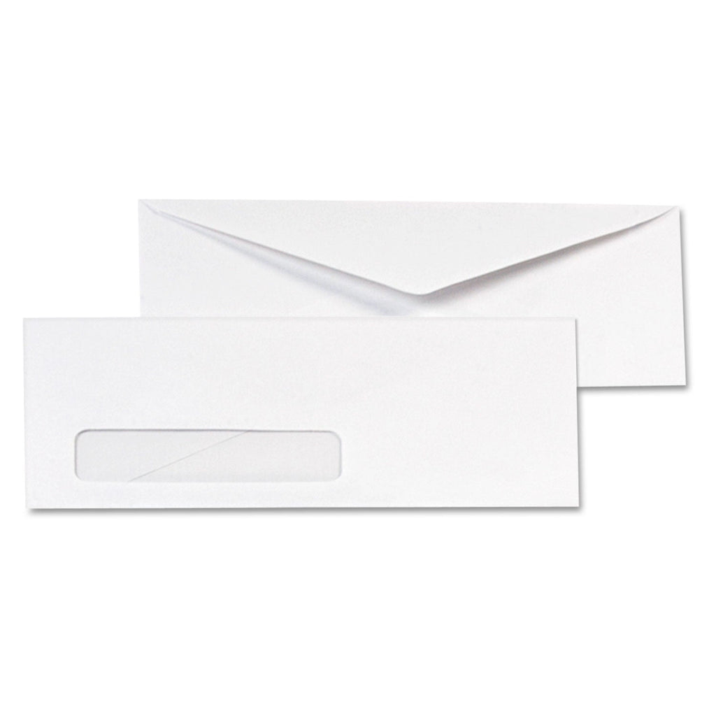 Quality Park Invoice-Format Address-Window Envelope, #10, Commercial Flap, Gummed Closure, 4.13 x 9.5, White, 500/Box