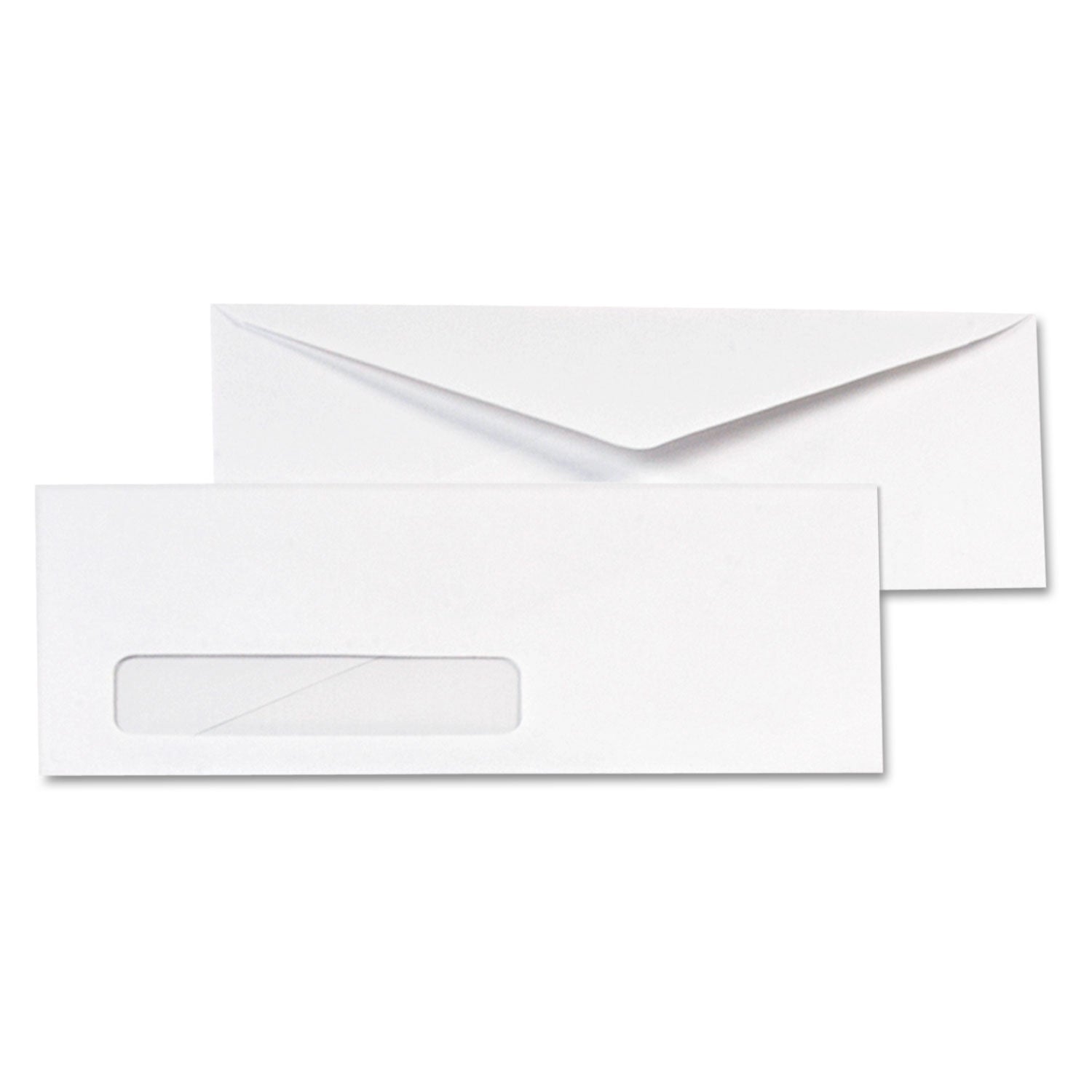 Quality Park Invoice-Format Address-Window Envelope, #10, Commercial Flap, Gummed Closure, 4.13 x 9.5, White, 500/Box