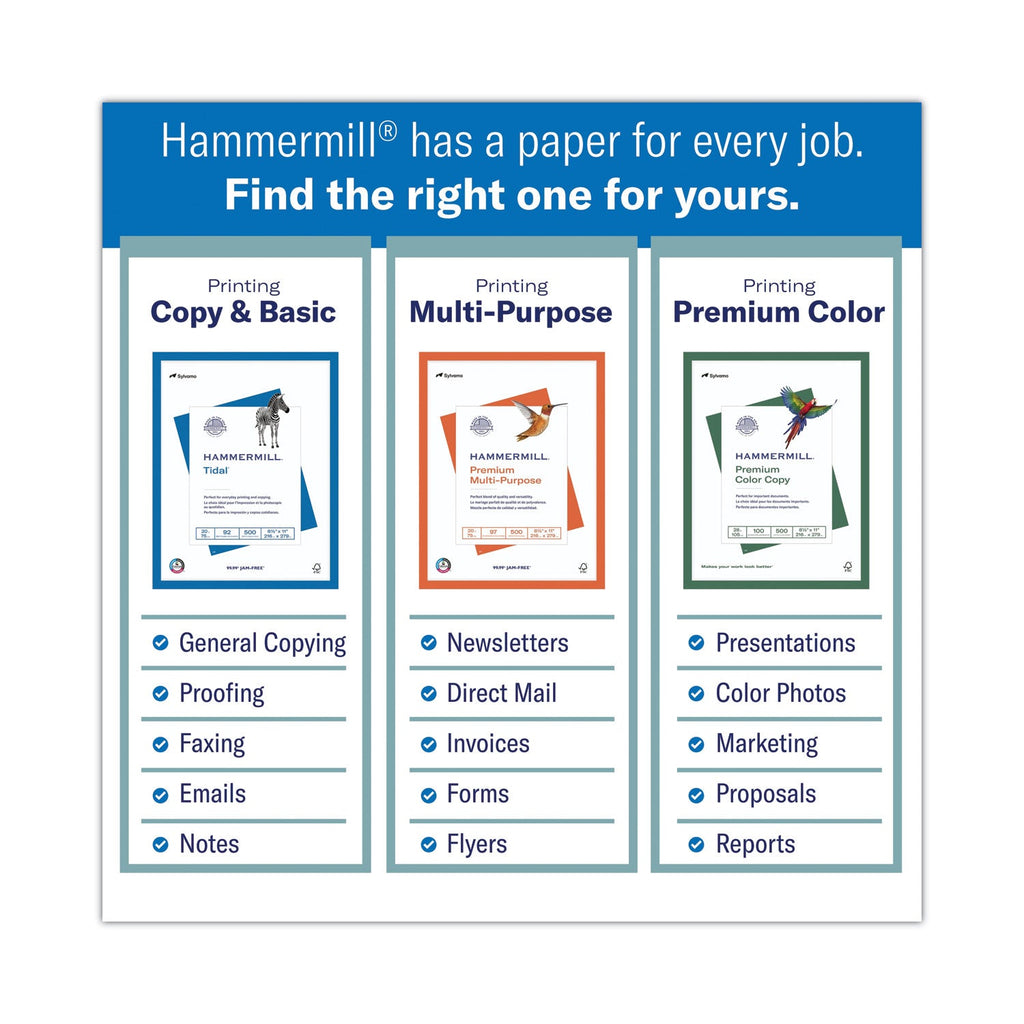 Hammermill Premium Color Copy Cover, 100 Bright, 60 lb Cover Weight, 18 x 12, 250/Pack