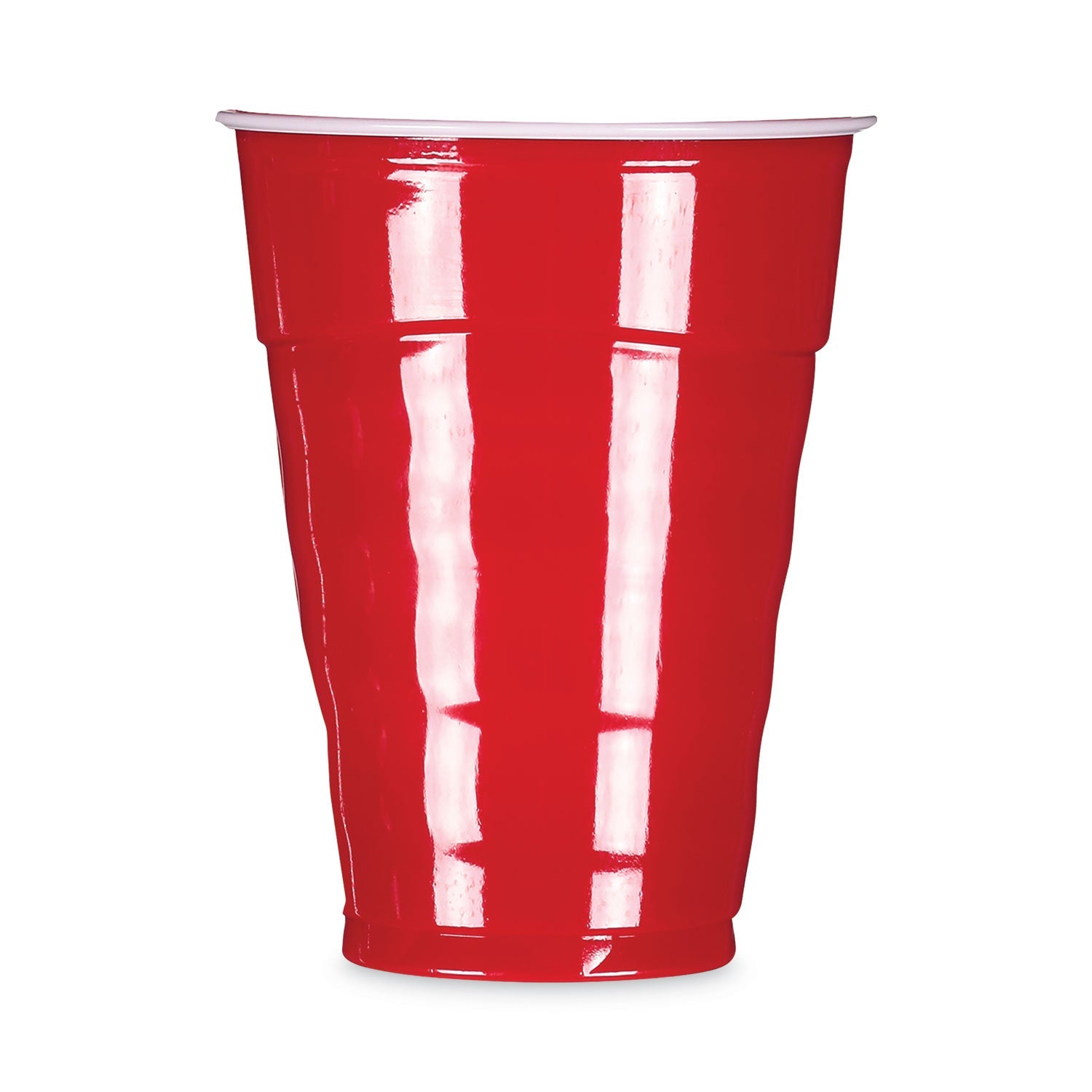 Hefty Easy Grip Disposable Plastic Party Cups, 18 oz, Red, 50/Pack, 8 Packs/Carton