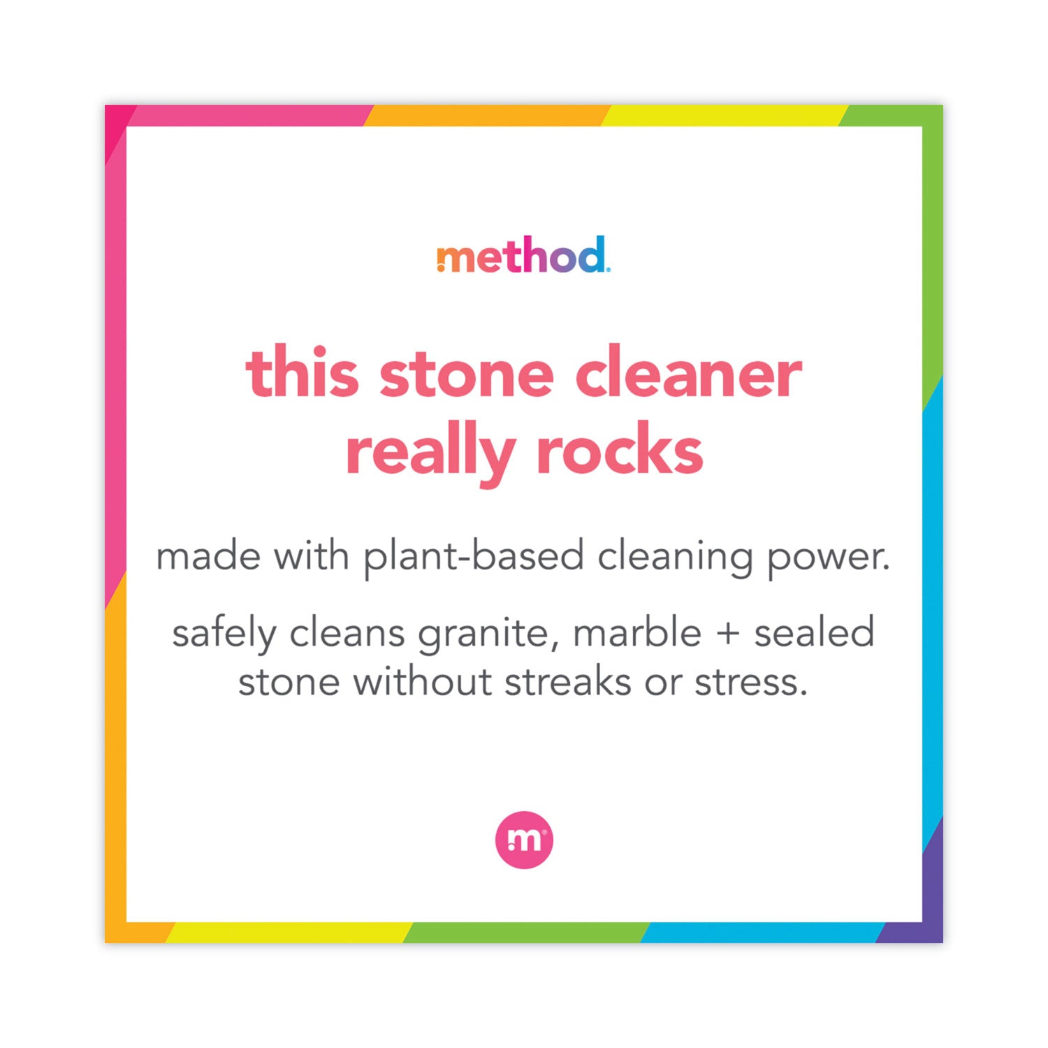 Method Daily Granite Cleaner, Apple Orchard Scent, 28 oz Spray Bottle, 8/Carton