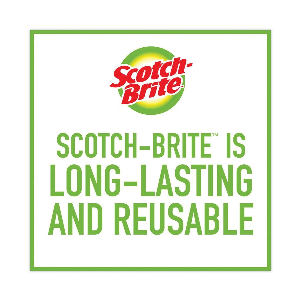 Scotch-Brite Heavy-Duty Scouring Pad, 3.8 x 6, Green, 5/Carton