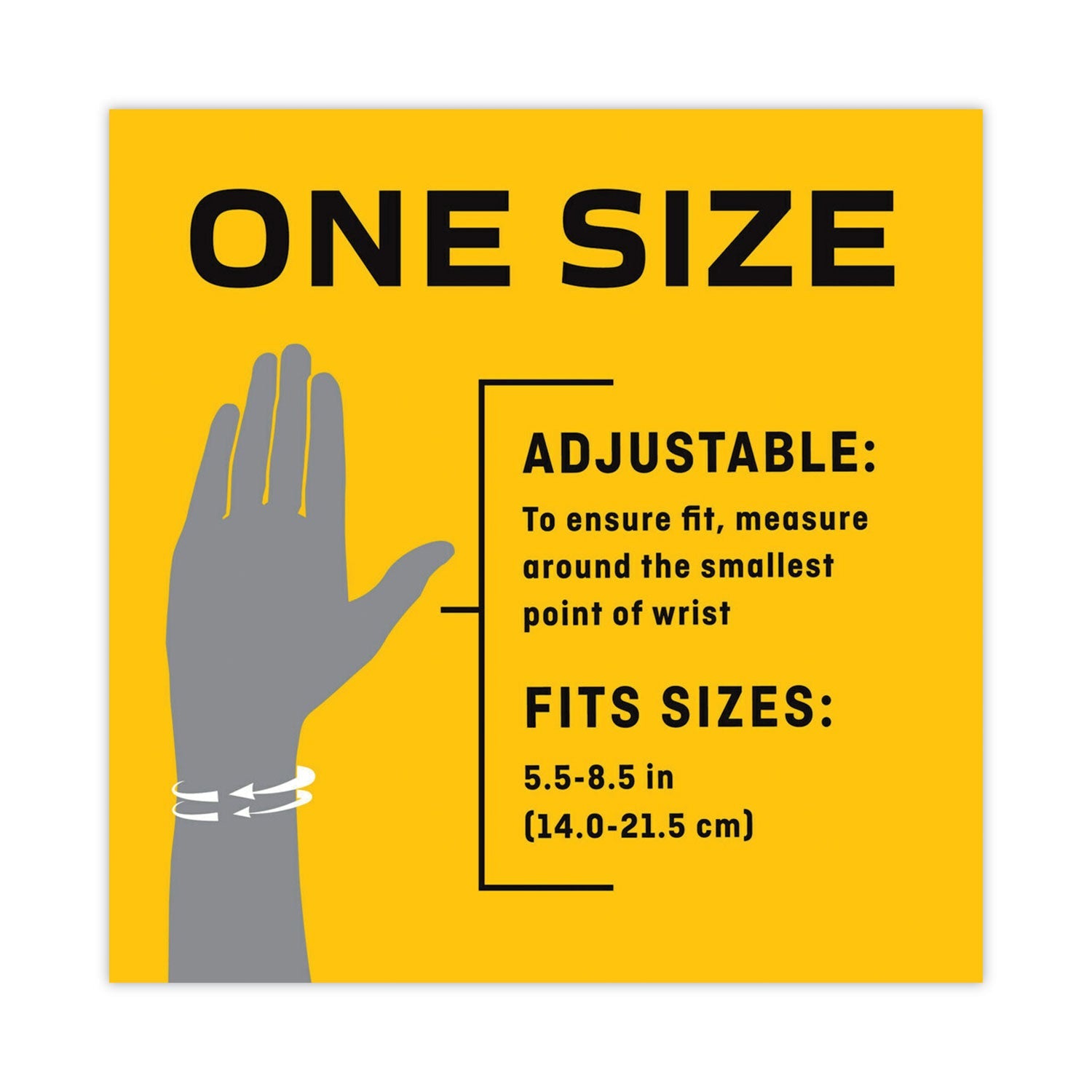 FUTURO Adjustable Reversible Splint Wrist Brace, Fits Wrists 5.5" to 8.5", Black