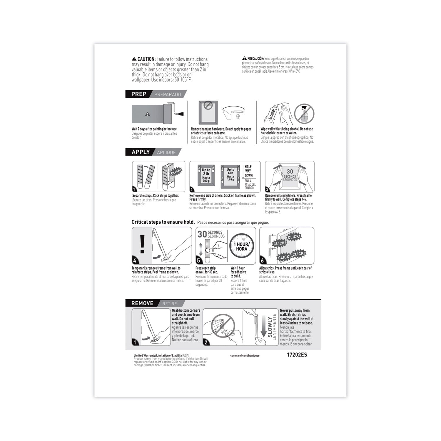 Command Picture Hanging Strips, Value Pack, Small, Removable, Holds Up to 4 lbs, 0.63 x 1.81, White, 16 Pairs/Pack