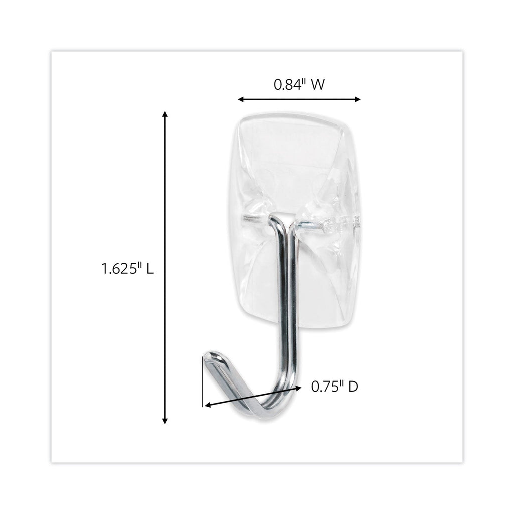 Command Clear Hooks and Strips, Plastic/Metal, Small, 40 Hooks and 48 Strips/Pack