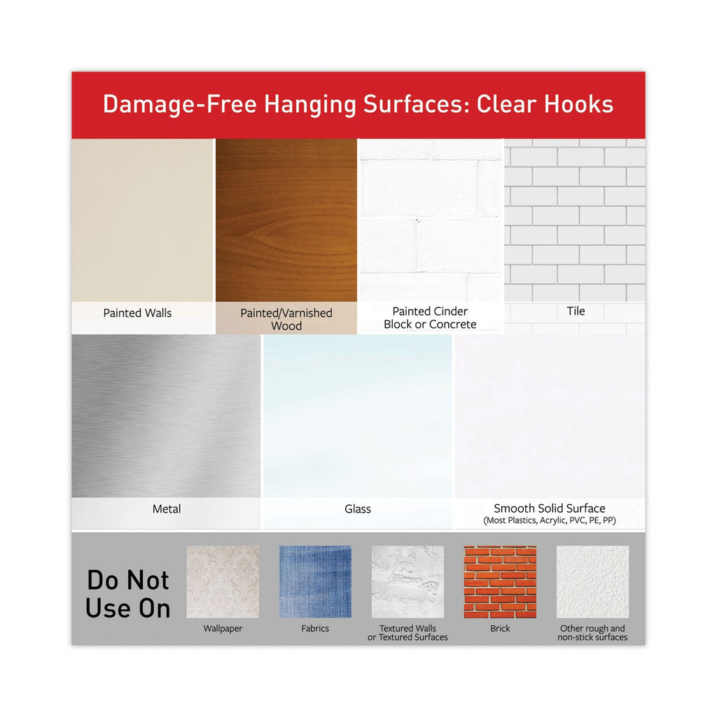 Command Clear Hooks and Strips, Plastic/Metal, Small, 40 Hooks and 48 Strips/Pack