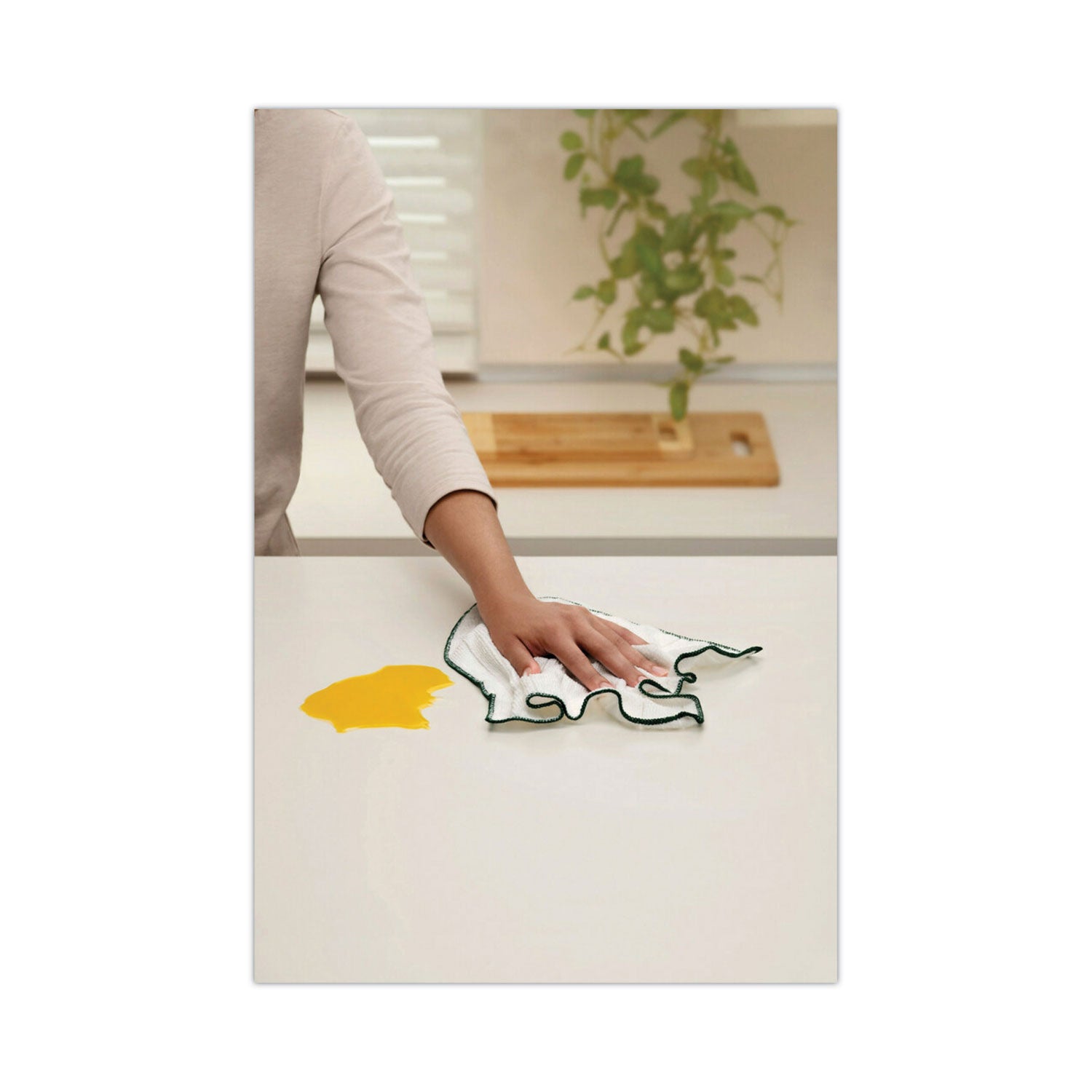 Scotch-Brite Kitchen Cleaning Cloth, Microfiber, 11.4 x 12.4, White, 2/Pack, 12 Packs/Carton