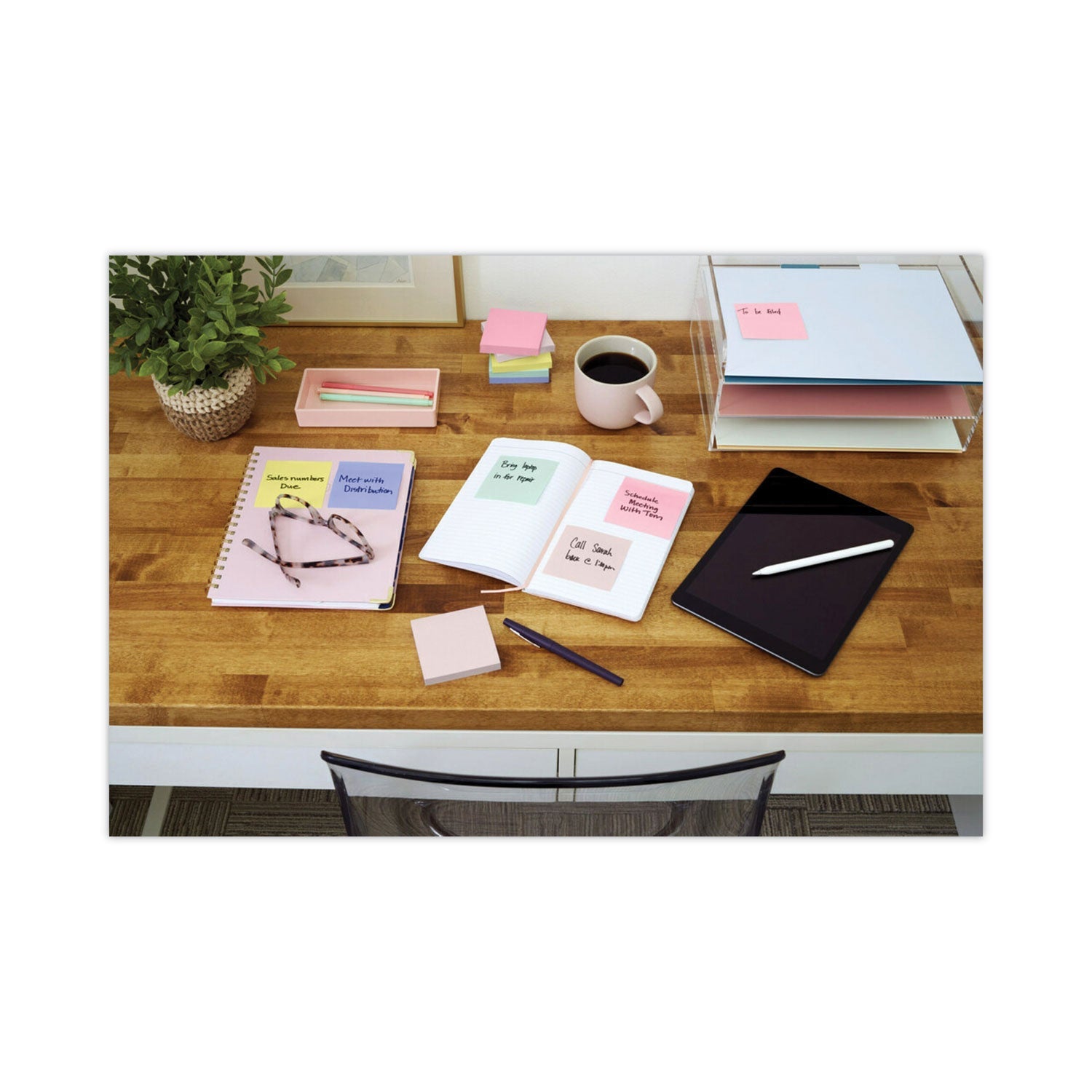 Post-it Original Recycled Pop-up Notes, 3" x 3", Sweet Sprinkles Collection Colors, 100 Sheets/Pad, 6 Pads/Pack