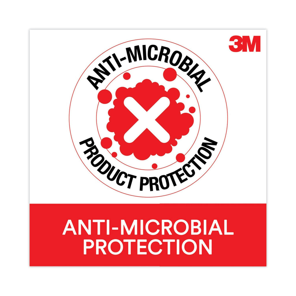 3M Antimicrobial Gel Small Mouse Pad with Wrist Rest, 7 x 2.37, Black