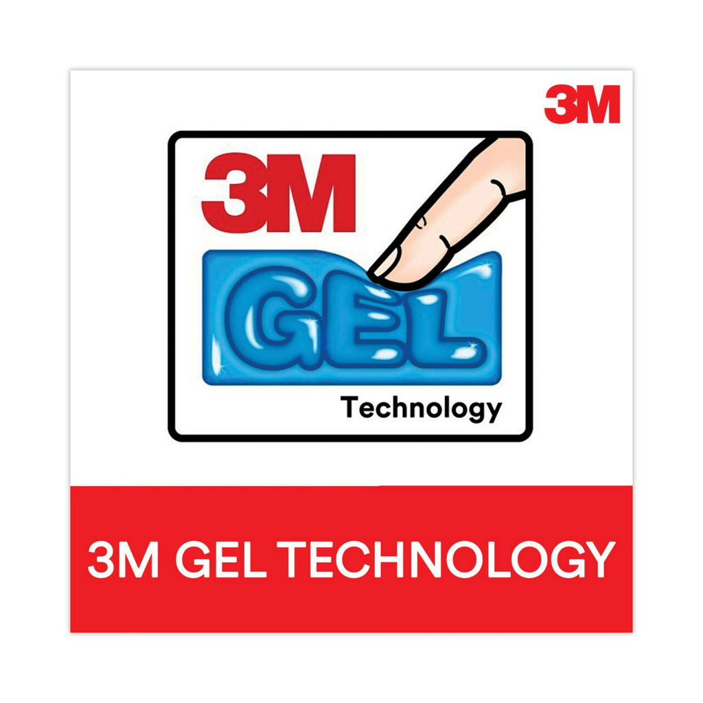 3M Antimicrobial Gel Small Mouse Pad with Wrist Rest, 7 x 2.37, Black