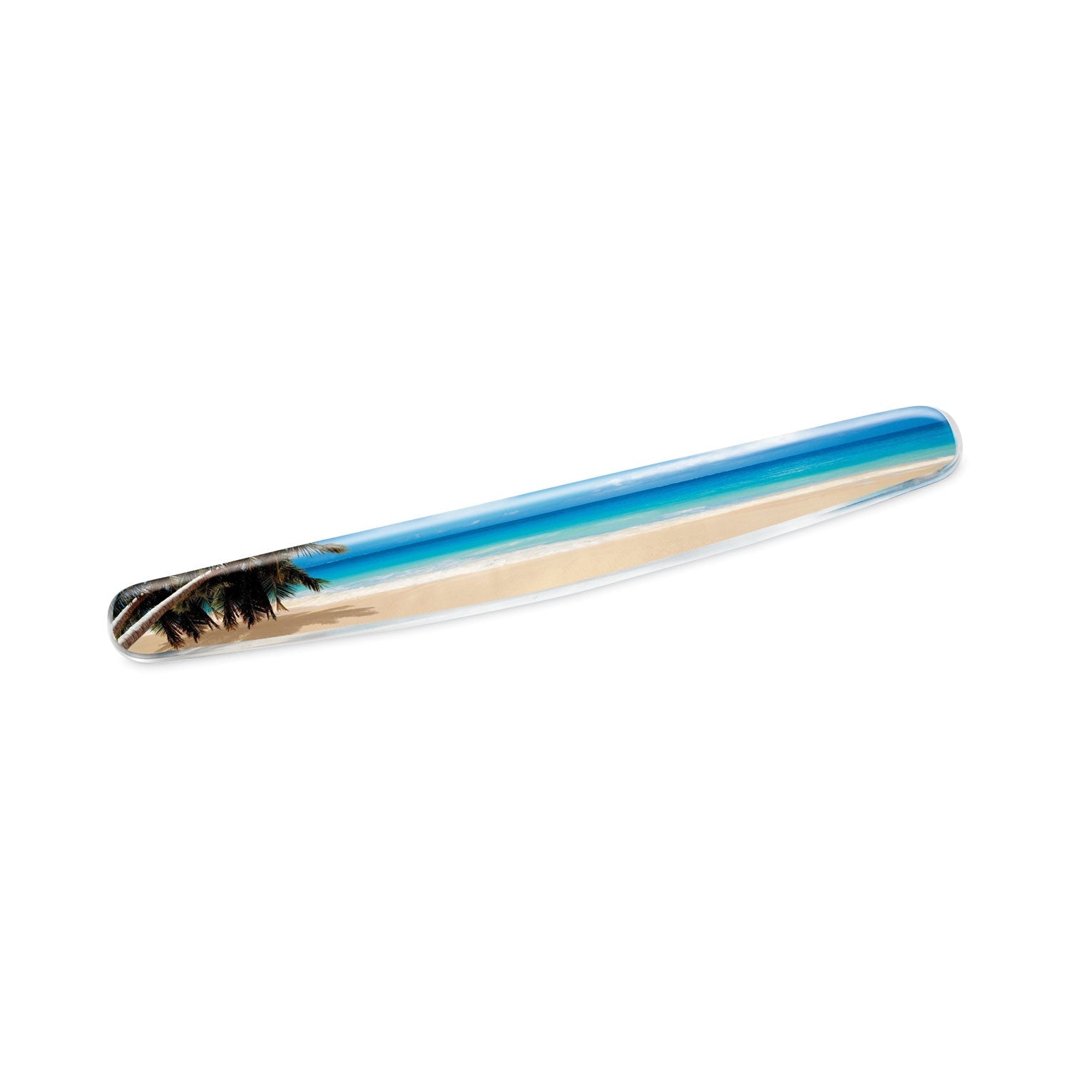 3M Fun Design Clear Gel Keyboard Wrist Rest, 18 x 2.75, Beach Design