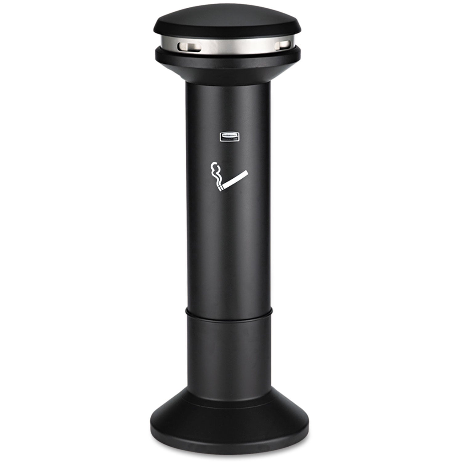Rubbermaid Infinity Ultra-High Capacity Smoking Receptacle, 6.7 gal, 15.5 dia x 41.5h, Black
