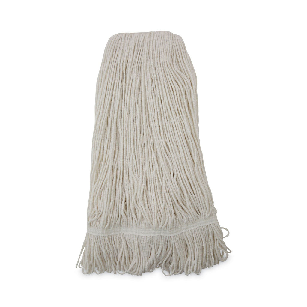 Boardwalk Pro Loop Web/Tailband Wet Mop Head, Rayon, 24oz, White, 12/Carton